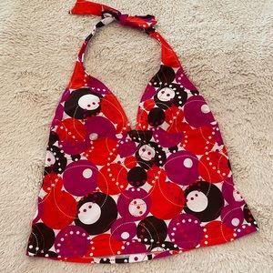 GUC Faded Glory Brown/Orange Tankini Top - Sz XL